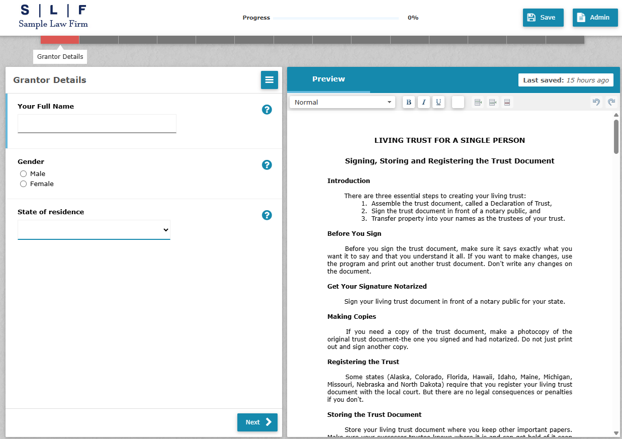 Automated Legal Documents
